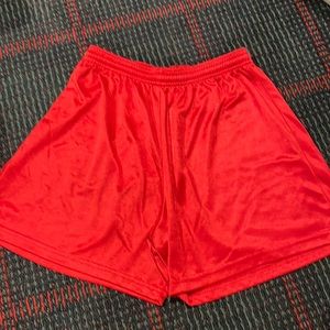 Adult small Red Soccer Shorts, 100% polyester